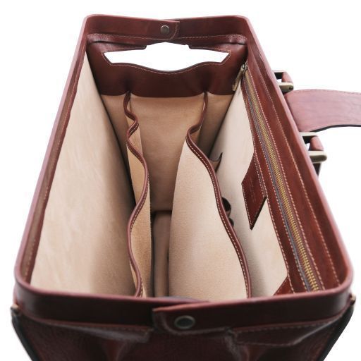 Leather Doctor bag briefcase 3 compartments Tuscany Leather Canova