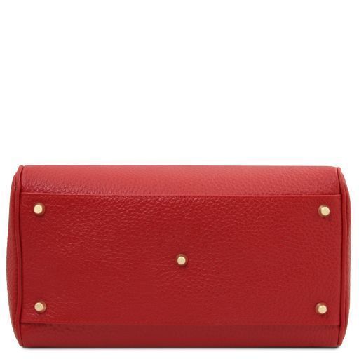 Leather duffle bag Tuscany Leather Barrique, Lipstick Red