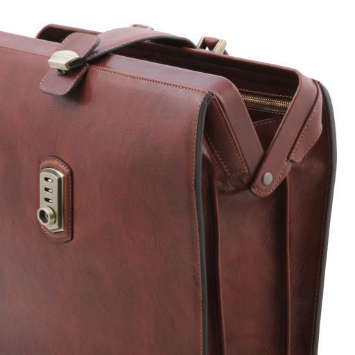 Leather Doctor bag briefcase 3 compartments Tuscany Leather Canova