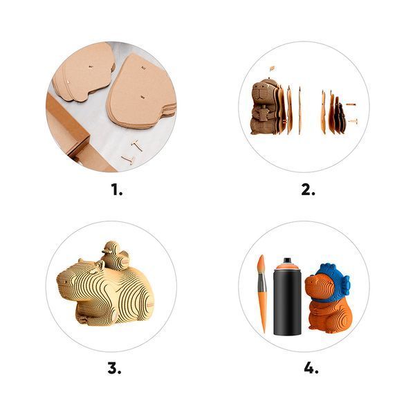 CAPYBARA TRIO 3D Puzzle Cartonic