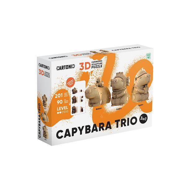 CAPYBARA TRIO 3D Puzzle Cartonic