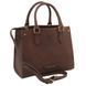 Leather handbag Tuscany Leather Dama, Dark Brown