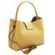 Leather secchiello bag Tuscany Leather Clio, Pastel yellow