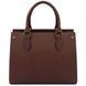 Leather handbag Tuscany Leather Dama, Dark Brown