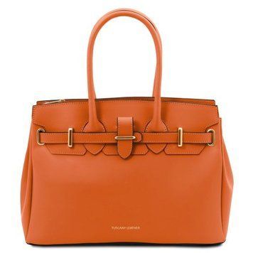 Leather handbag Tuscany Leather TL Bag, Orange
