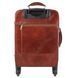 4 Wheels vertical leather trolley Tuscany Leather TL Voyager, Brown