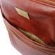 4 Wheels vertical leather trolley Tuscany Leather TL Voyager, Brown
