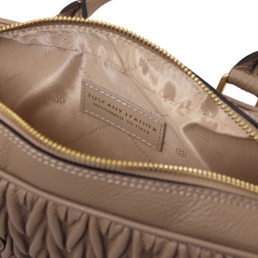 Women's leather handbag Tuscany Leather Mousse