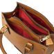 Leather handbag Tuscany Leather Dama, Natural