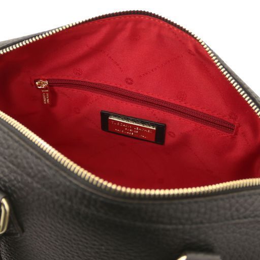 Leather duffle bag Tuscany Leather Barrique, Black
