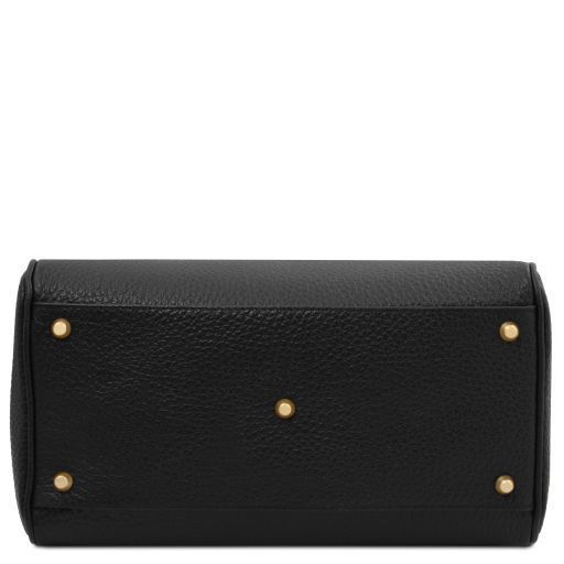 Leather duffle bag Tuscany Leather Barrique, Black