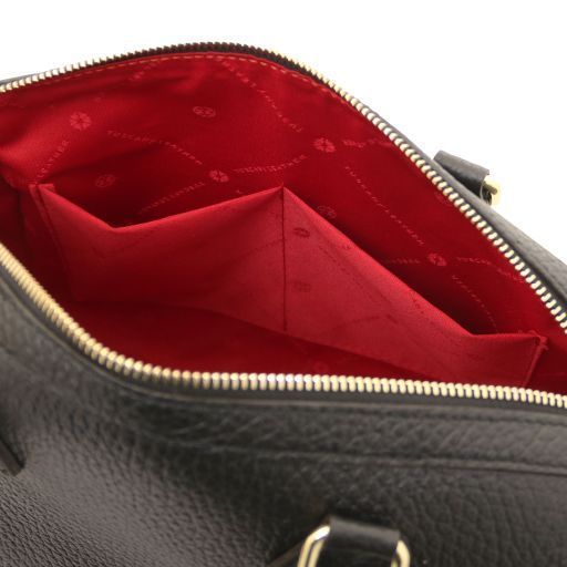 Leather duffle bag Tuscany Leather Barrique, Black