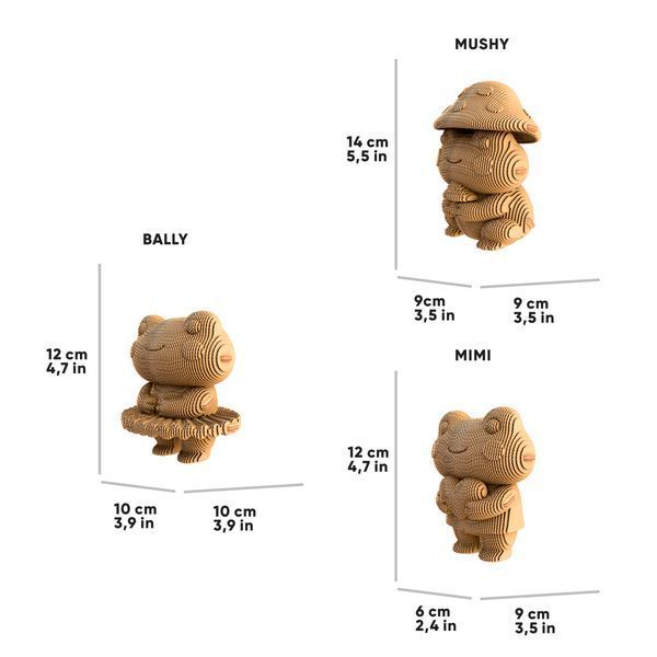 FROGGY TRIO 3D Puzzle Cartonic