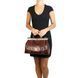Doctor gladstone leather bag with front straps Tuscany Leather Monalisa