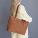 Woven printed leather shopping bag Tuscany Leather Dedalo, Pastel yellow