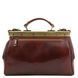 Doctor gladstone leather bag with front straps Tuscany Leather Monalisa
