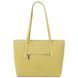 Woven printed leather shopping bag Tuscany Leather Dedalo, Pastel yellow