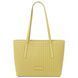 Woven printed leather shopping bag Tuscany Leather Dedalo, Pastel yellow