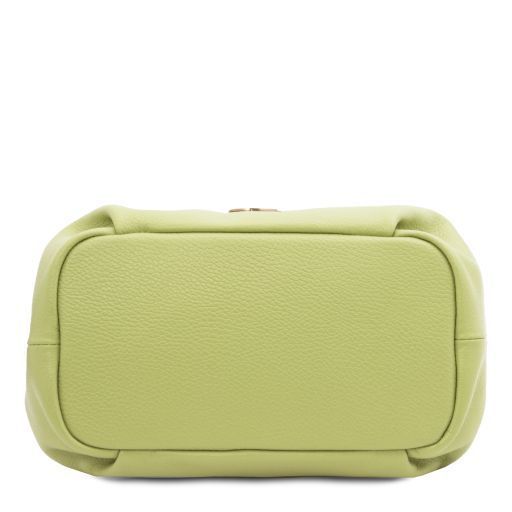 Soft leather handbag Tuscany Leather Nora, Lime Green