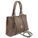 Soft leather shoulder bag Tuscany Leather Callie, Dark Taupe