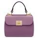 Leather handbag Tuscany Leather Armonia, Lilac