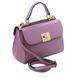 Leather handbag Tuscany Leather Armonia, Lilac