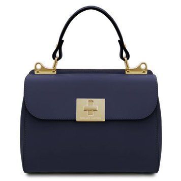 Leather handbag Tuscany Leather Armonia, Dark blue