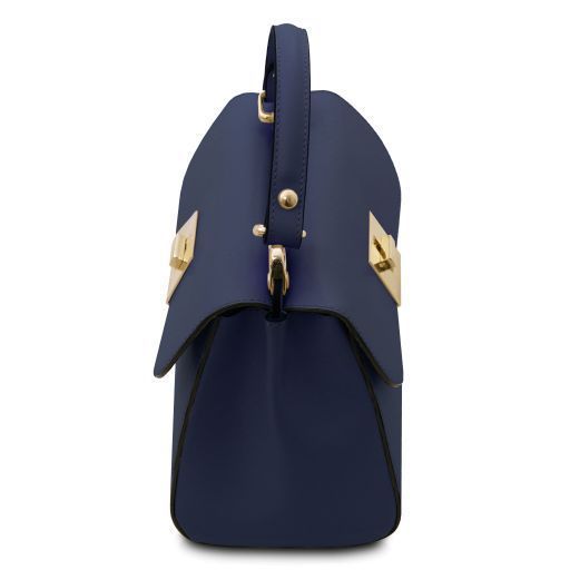 Leather handbag Tuscany Leather Armonia, Dark blue