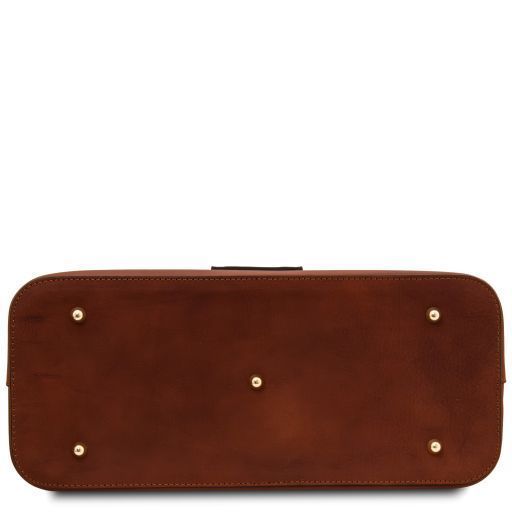 Leather tote Tuscany Leather Olimpia, Brown