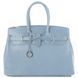 Leather handbag with golden hardware Tuscany Leather TL Bag, Light blue