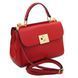Leather handbag Tuscany Leather Armonia, Lipstick Red