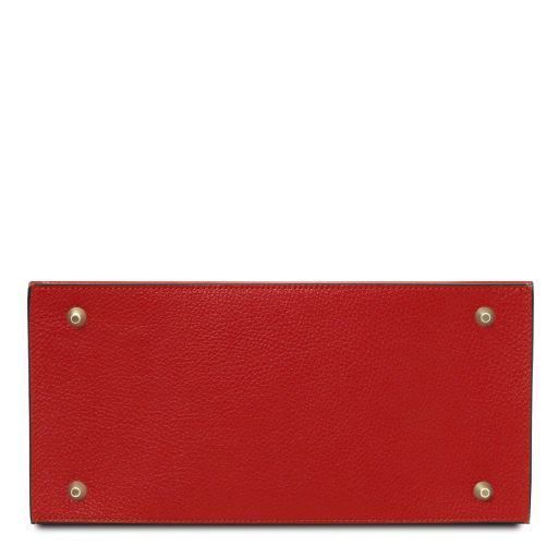 Leather handbag Tuscany Leather Coccola, Lipstick Red
