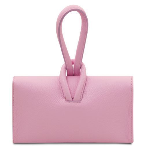 Leather clutch Tuscany Leather TL Bag, Ballet Pink