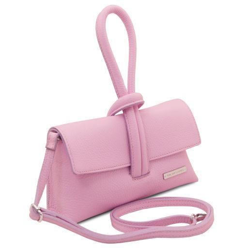 Leather clutch Tuscany Leather TL Bag, Ballet Pink