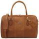 Travel leather duffle bag - Small size Tuscany Leather Lisbona, Natural