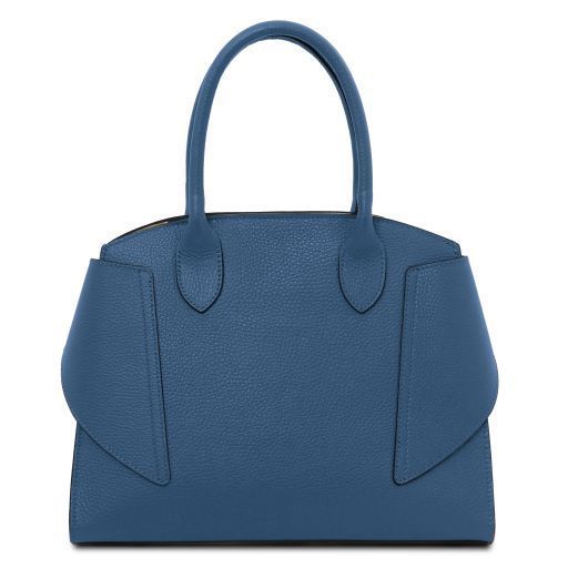 Leather handbag Tuscany Leather Coccola, Denim