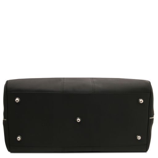 Travel leather duffle bag - Small size Tuscany Leather Lisbona, Black