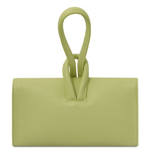 Leather clutch Tuscany Leather TL Bag, Lime Green