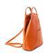 Soft leather backpack Tuscany Leather Shanghai, Orange