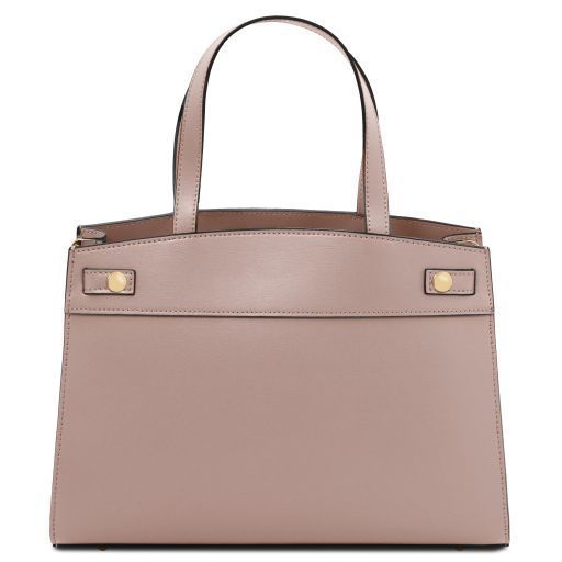 Leather handbag Tuscany Leather Musa, Nude