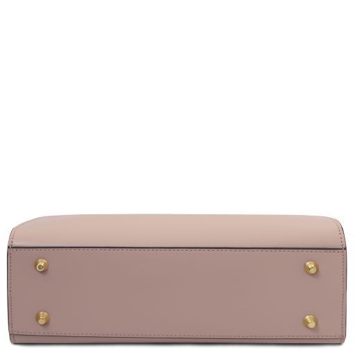 Leather handbag Tuscany Leather Musa, Nude