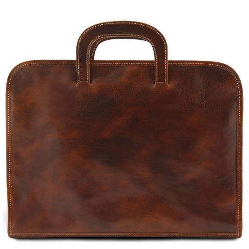 Document Leather briefcase Tuscany Leather Sorrento, Brown