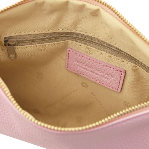 Soft leather clutch Tuscany Leather TL Bag, Ballet Pink