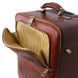 4 Wheels vertical leather trolley Tuscany Leather TL Voyager, Honey