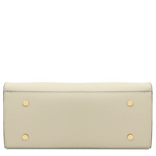 Leather tote Tuscany Leather Origami, Beige