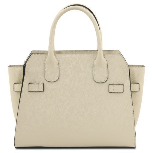 Leather tote Tuscany Leather Origami, Beige