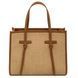 Raffia Shoulder Bag Tuscany Leather Frame, Cognac