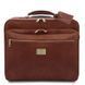 Leather pilot case with two wheels Tuscany Leather Varsavia, Brown